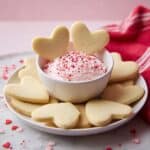Valentine's Day Heart-Shaped Cookies with Cream Cheese Dip Recipe