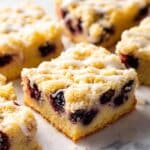 Blueberry Lemon Blondies with White Chocolate and Streusel Topping Recipe