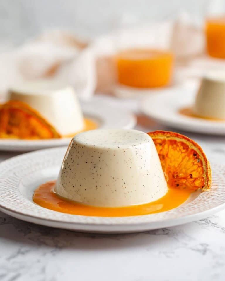 Vanilla Panna Cotta with Orange Syrup Recipe