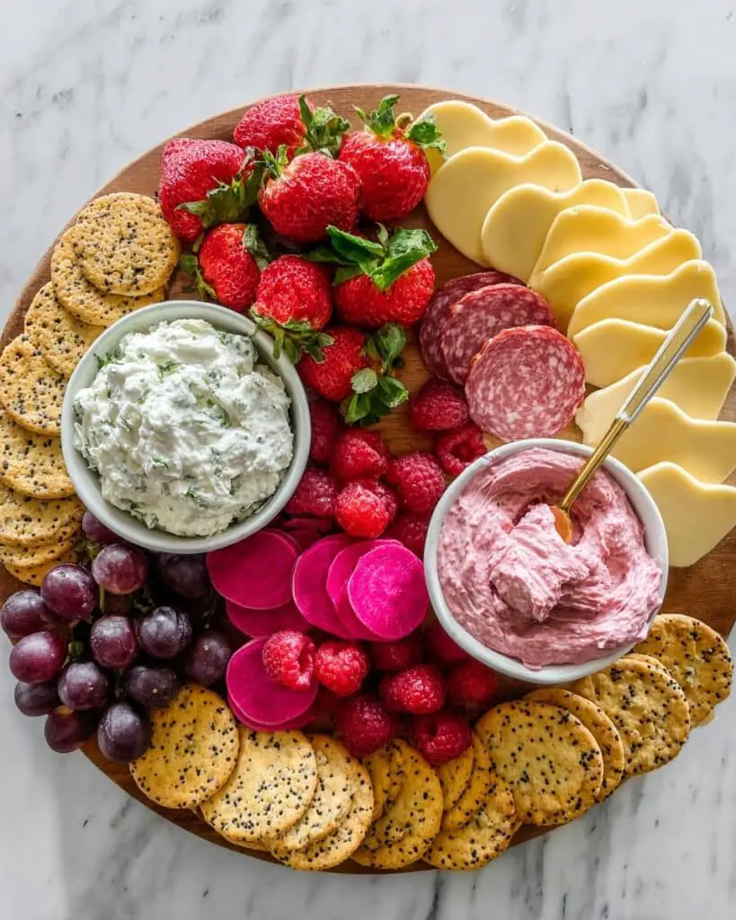 Heart-Shaped Charcuterie and Cheese Appetizer Board Recipe