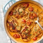 Boursin Chicken with Cherry Tomatoes and Red Onion Recipe