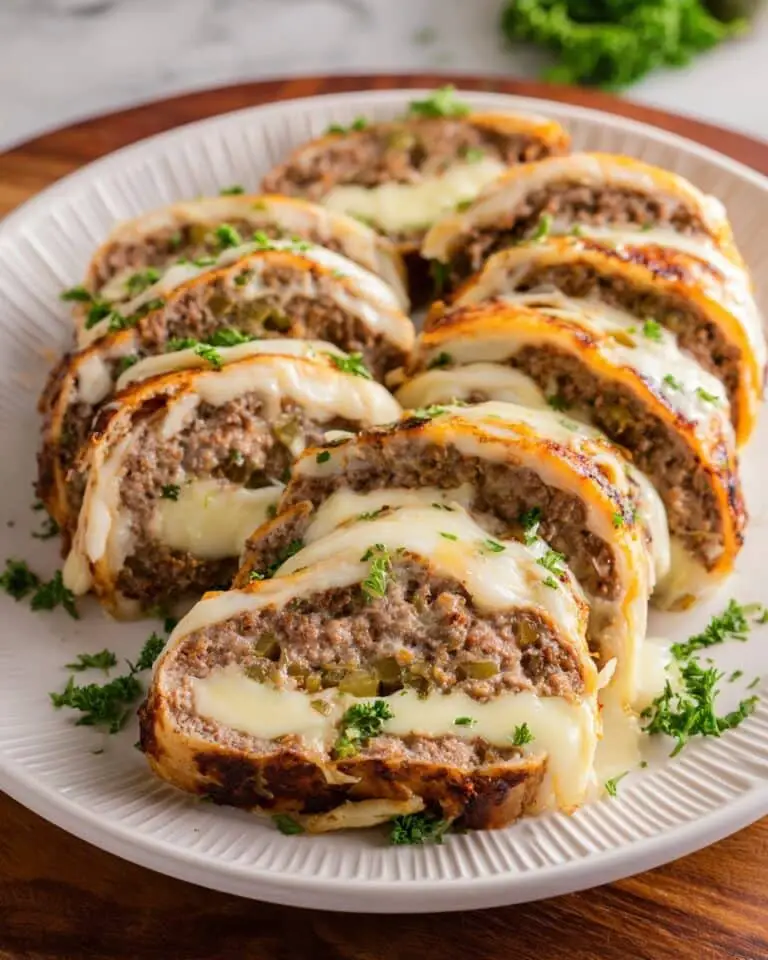 Stuffed Philly Cheesesteak Meatloaf Recipe