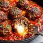 Mozzarella Stuffed Meatballs Recipe