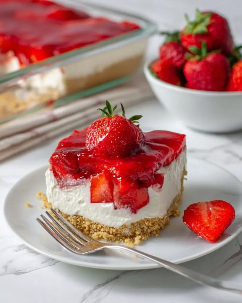 No Bake Strawberry Cheesecake Delight Recipe