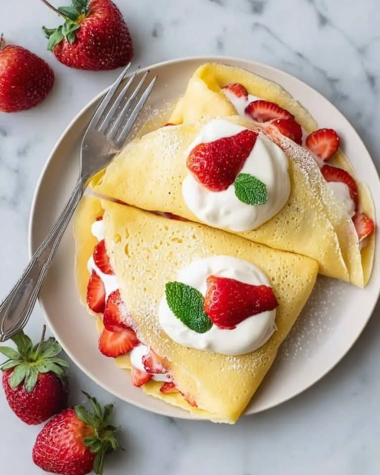 Strawberry Cream Cheese Crepes Recipe