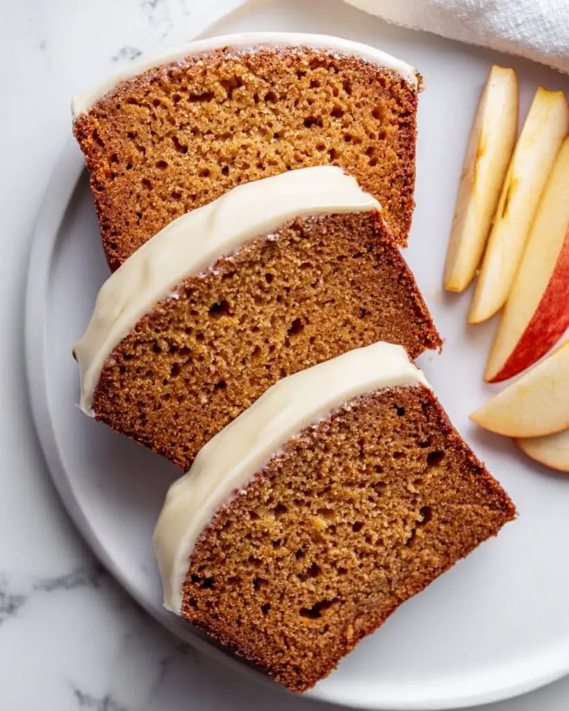 Apple Spiced Applesauce Bread with Maple Glaze Recipe