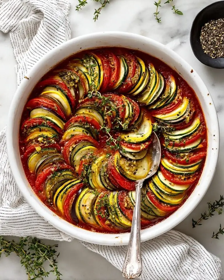 Elegant Baked Ratatouille with Herb-Infused Drizzle Recipe