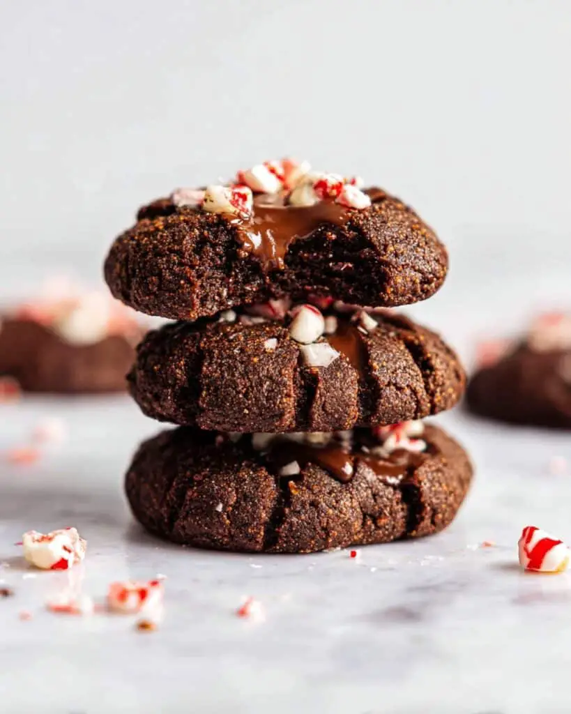 Chocolate Thumbprint Cookies with Peppermint Ganache Recipe
