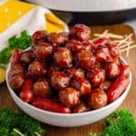 Crockpot Teriyaki BBQ Meatballs & Lil Smokies Recipe