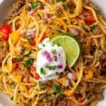 Cheesy Taco Spaghetti Recipe