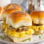 Breakfast Sliders with Sausage, Eggs, and Cheddar Recipe