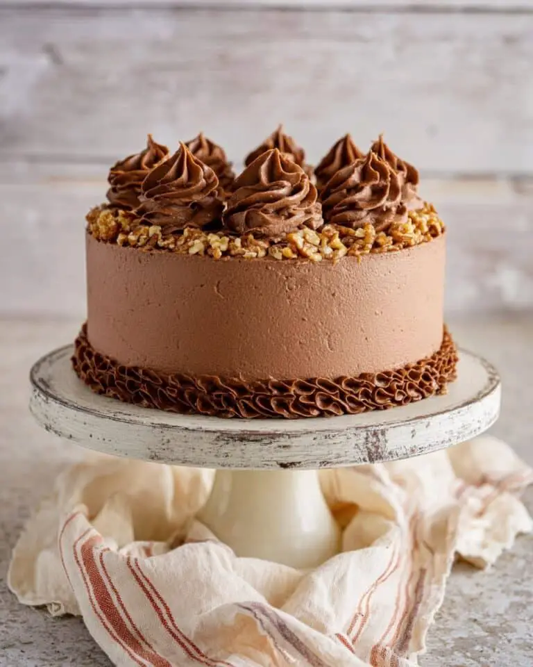 German Chocolate Cake with Pecan Coconut Frosting and Chocolate Buttercream Recipe