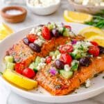 Baked Salmon with Greek Salsa Recipe