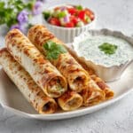Ground Beef Rolls in Crispy Tortilla Cones Recipe