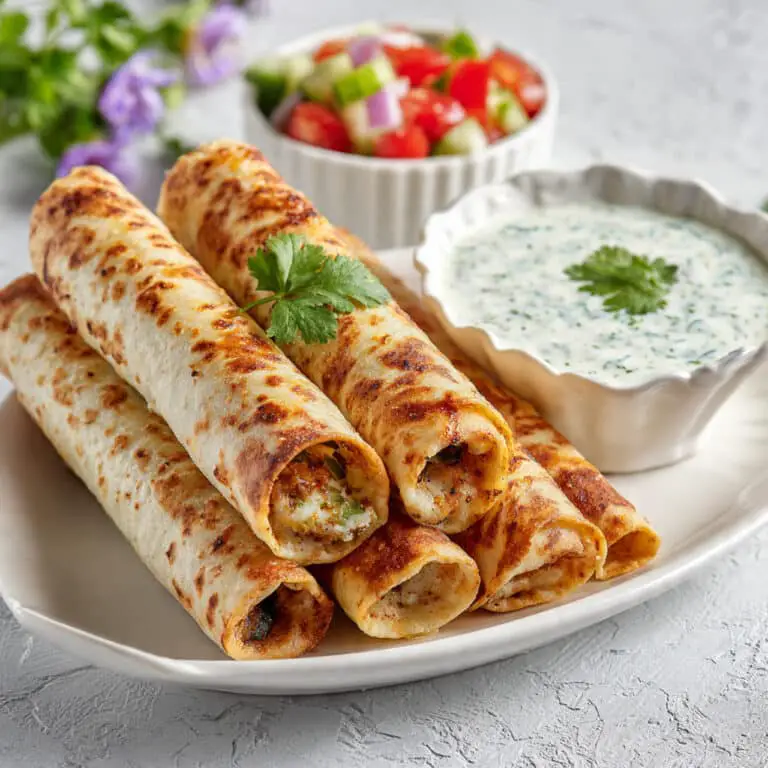 Ground Beef Rolls in Crispy Tortilla Cones Recipe