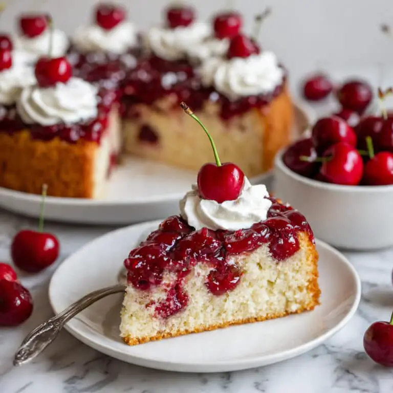 Cherry Coconut Upside-Down Cake Recipe