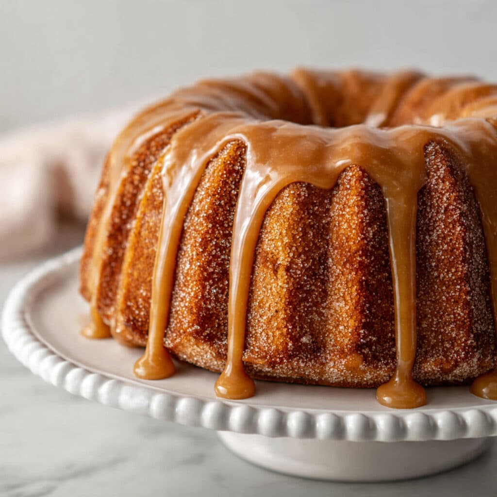 Churro Pound Cake with Dulce de Leche Icing Recipe