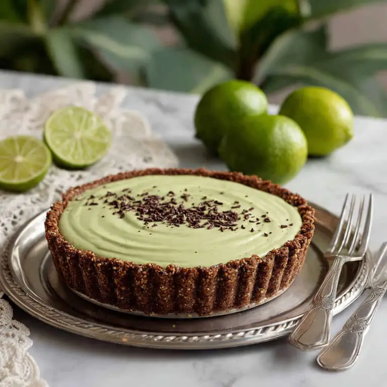No Bake Lime Avocado Tart Recipe