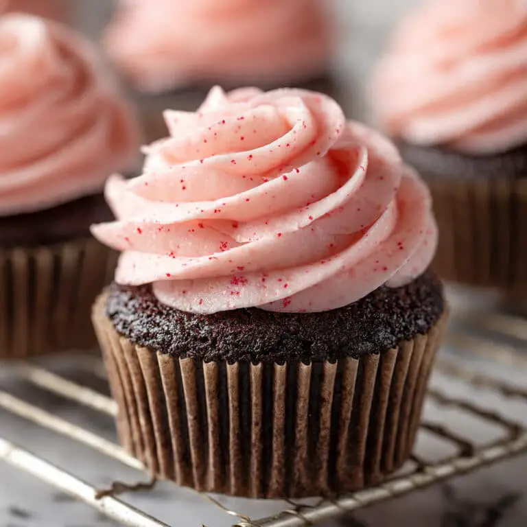 Nutella Stuffed Strawberry Chocolate Cupcakes Recipe
