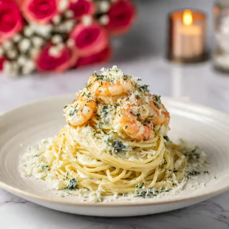 Angel Hair Pasta with Shrimp in Lemon Cream Sauce Recipe