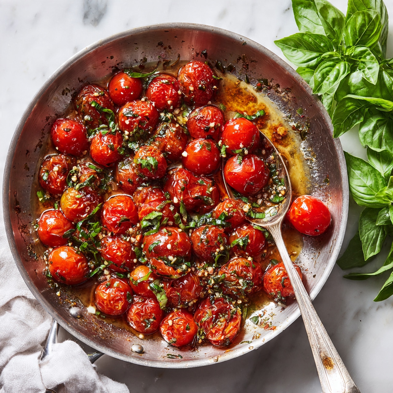 Two golden brown chicken pieces with a crispy, pepper-speckled surface are sizzling in a pan with melting butter. The butter is bubbling, creating a light foam around the chicken, and the pan has a warm, caramelized brown base from the cooking juices. One piece is placed a little behind the other, both showing a juicy texture with a slight sheen from the cooking fat. The overall colors are warm golden and brown tones, highlighting the cooked chicken and buttery sauce, all on a white marbled textured surface. photo taken with an iphone --ar 4:5 --v 7