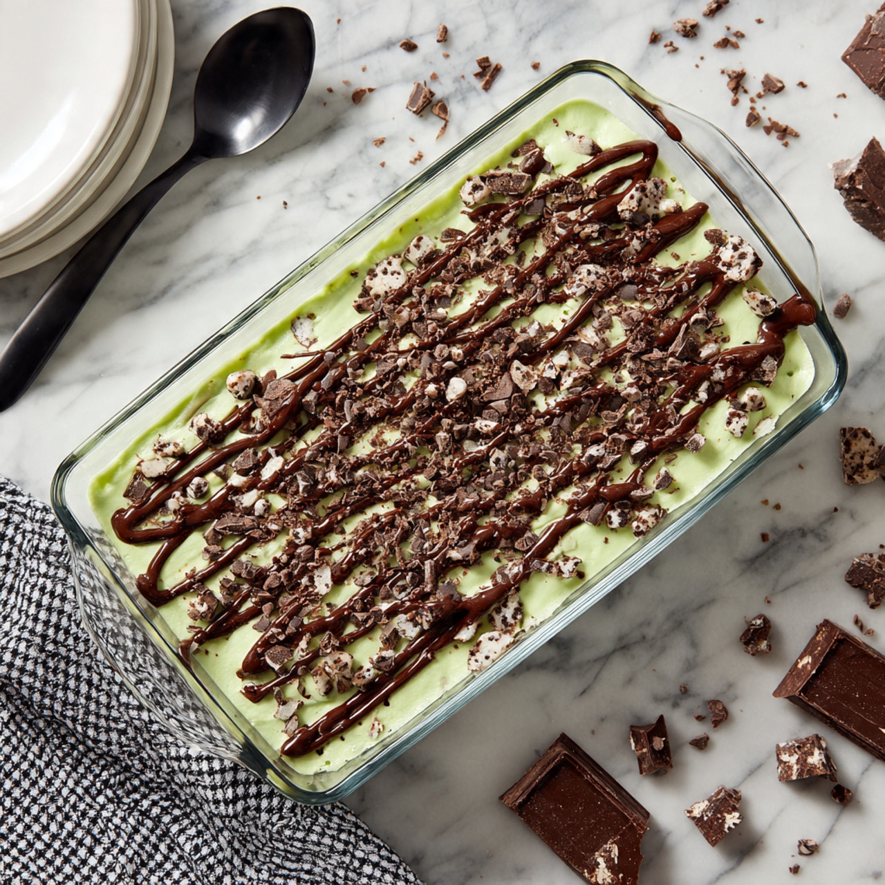 Mint Chocolate Poke Cake Recipe - Recipe Image
