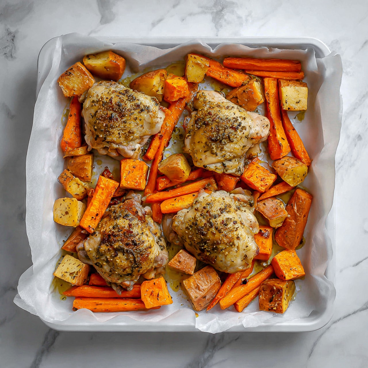 Sheet Pan Hot Honey Chicken and Veggie Glow Bowls Recipe - Recipe Image