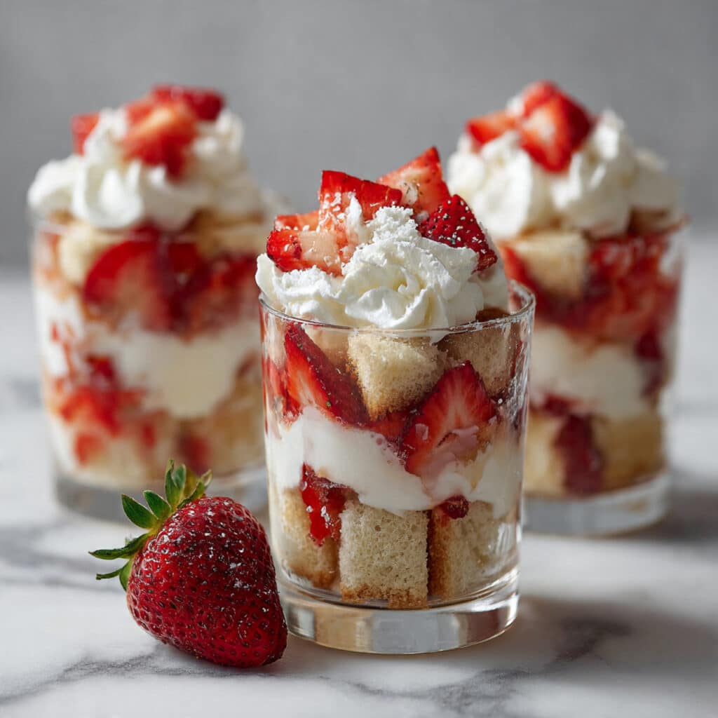 Strawberry Shortcake Cups with Lemony Pound Cake Recipe