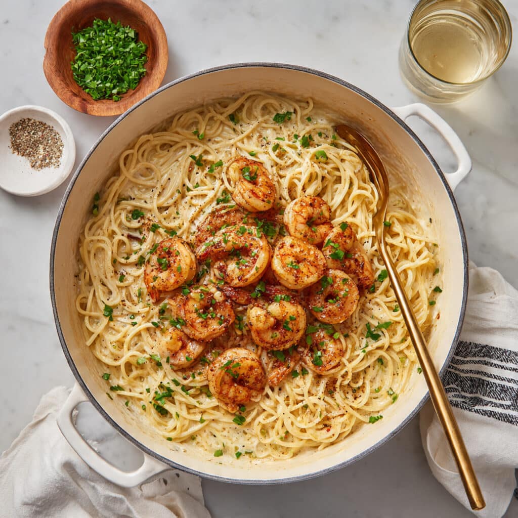 Creamy Shrimp Alfredo Pasta Recipe