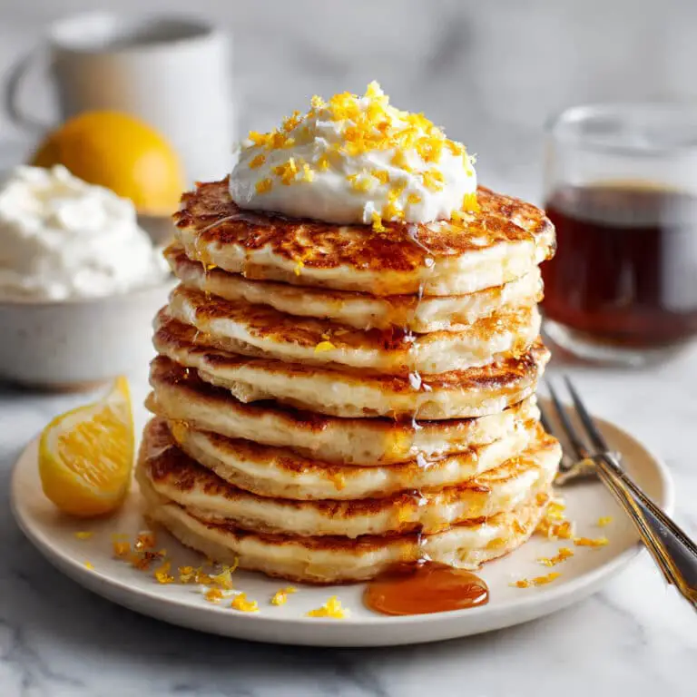 Lemon Ricotta Protein Pancakes Recipe