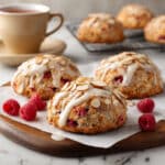 Raspberry Almond Biscuits with Almond Glaze Recipe