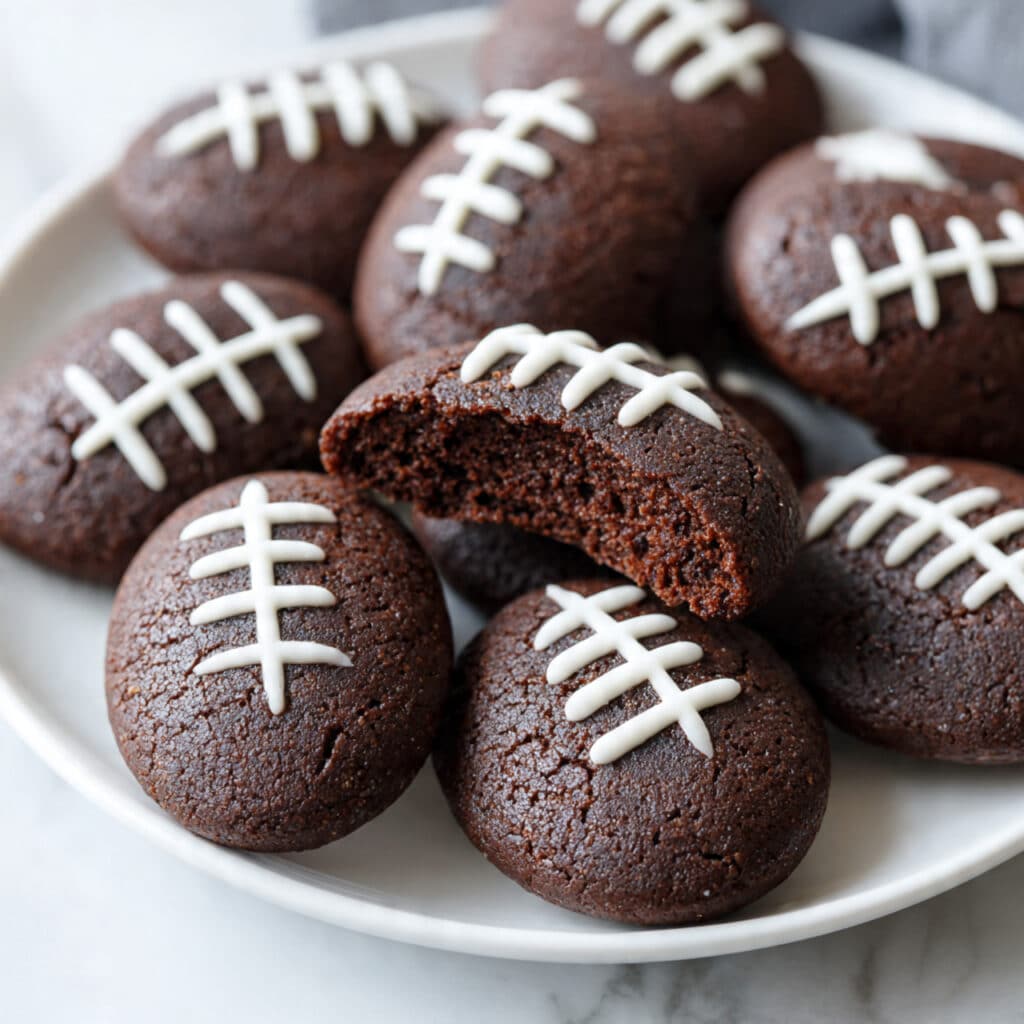 One-Bowl Mini Football Brownies Recipe