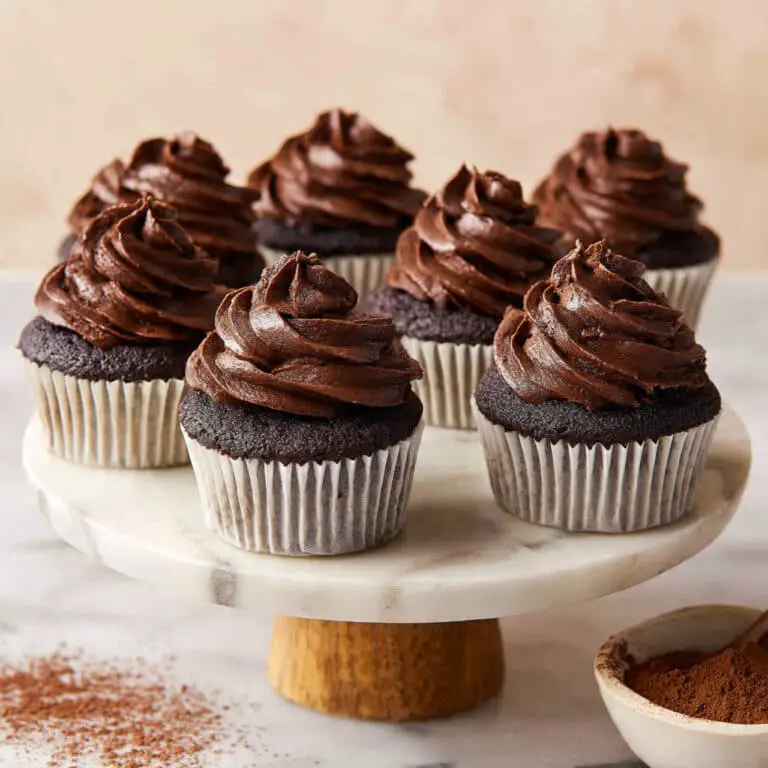 Easy Mini Chocolate Cupcakes with Whipped Ganache Frosting Recipe