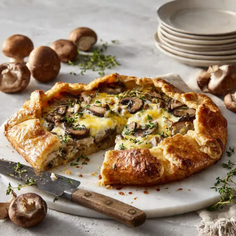 Mushroom Galette with Shiitake Mushrooms and Gruyere Cheese Recipe