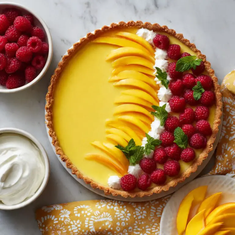 Mango Curd Tart with a Coconut Crust Recipe