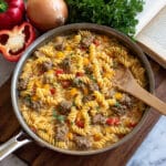 Creamy Rotel Pasta with Sausage and Ground Beef Recipe