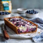 Blueberry Cream Cheese Tart with Hazelnut Oat Crust Recipe
