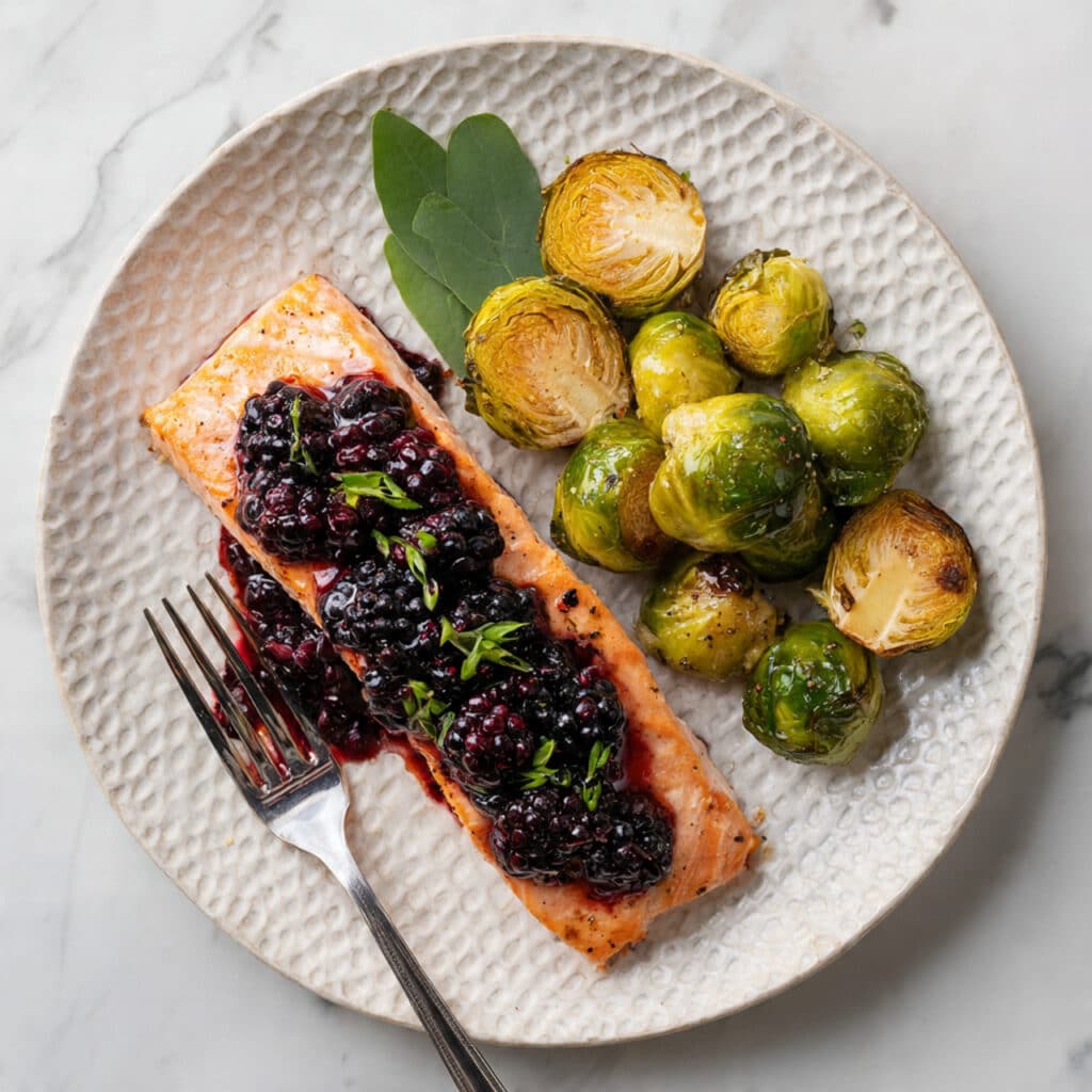 Sheet Pan Blueberry Salmon Recipe