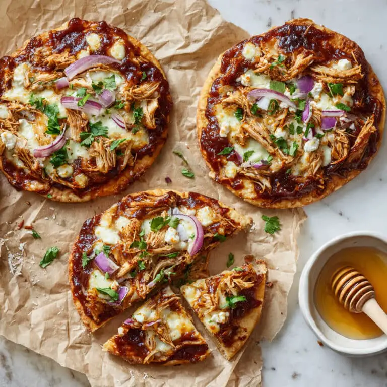 Easy Hot Honey BBQ Chicken Flatbread Recipe