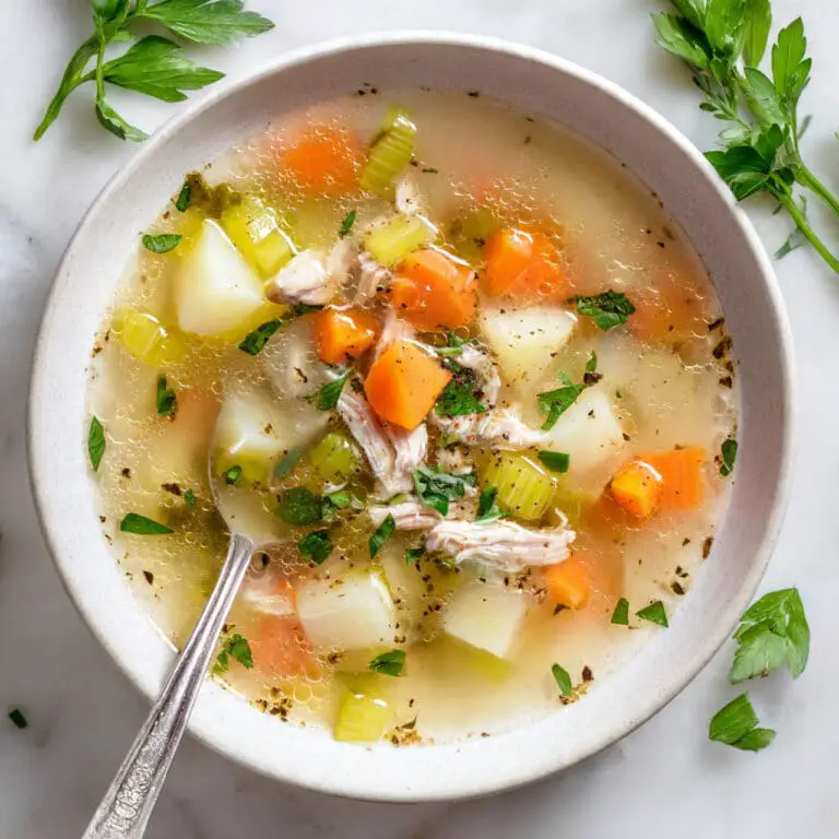 Easy Turkey Soup with Vegetables and Potatoes Recipe