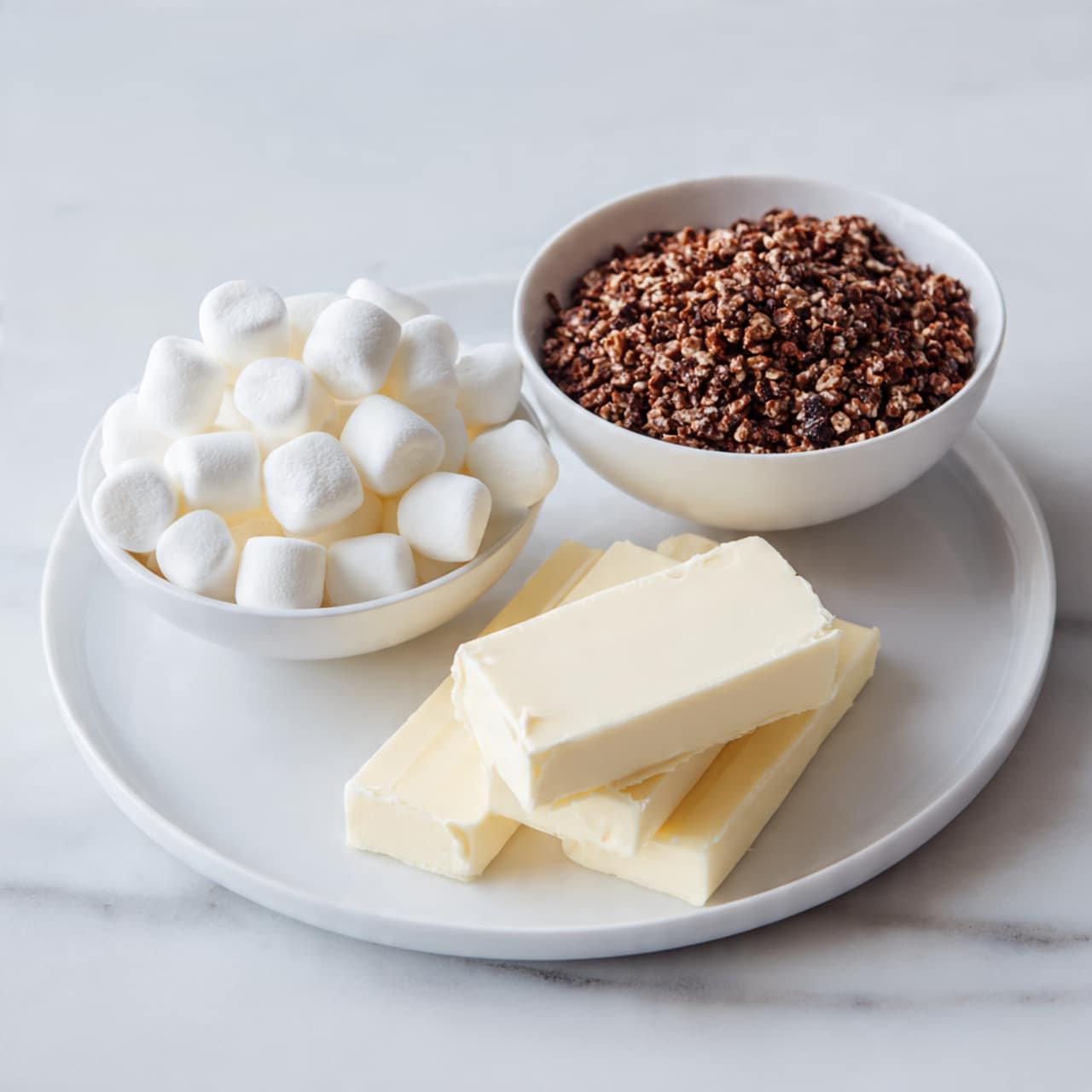 The image shows two sticks of butter with red writing labeled