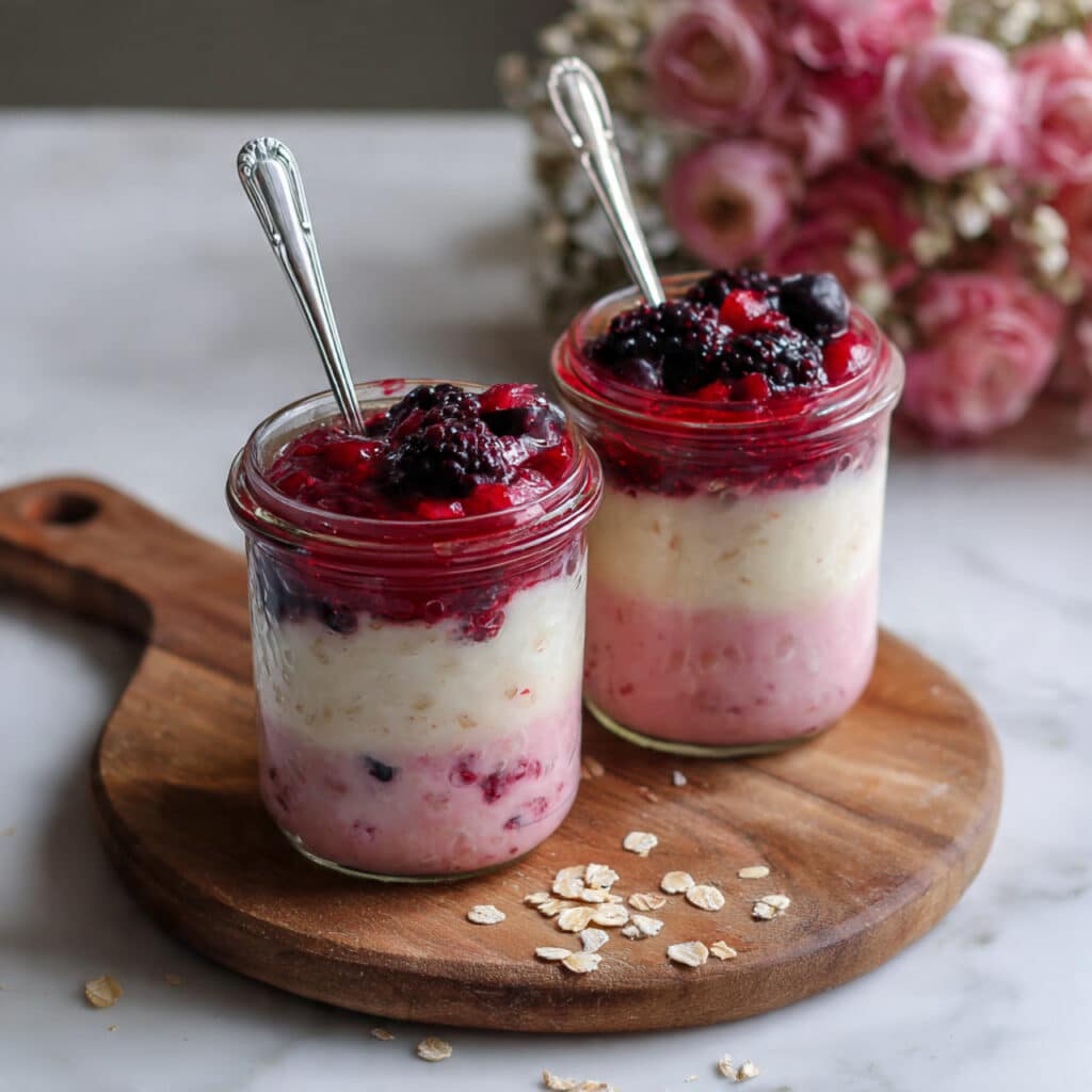 Breakfast Overnight Oats with Berries Recipe