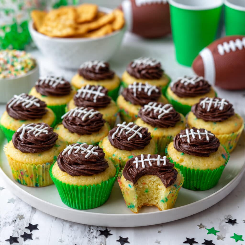 Easy Mini Football Cupcakes Recipe
