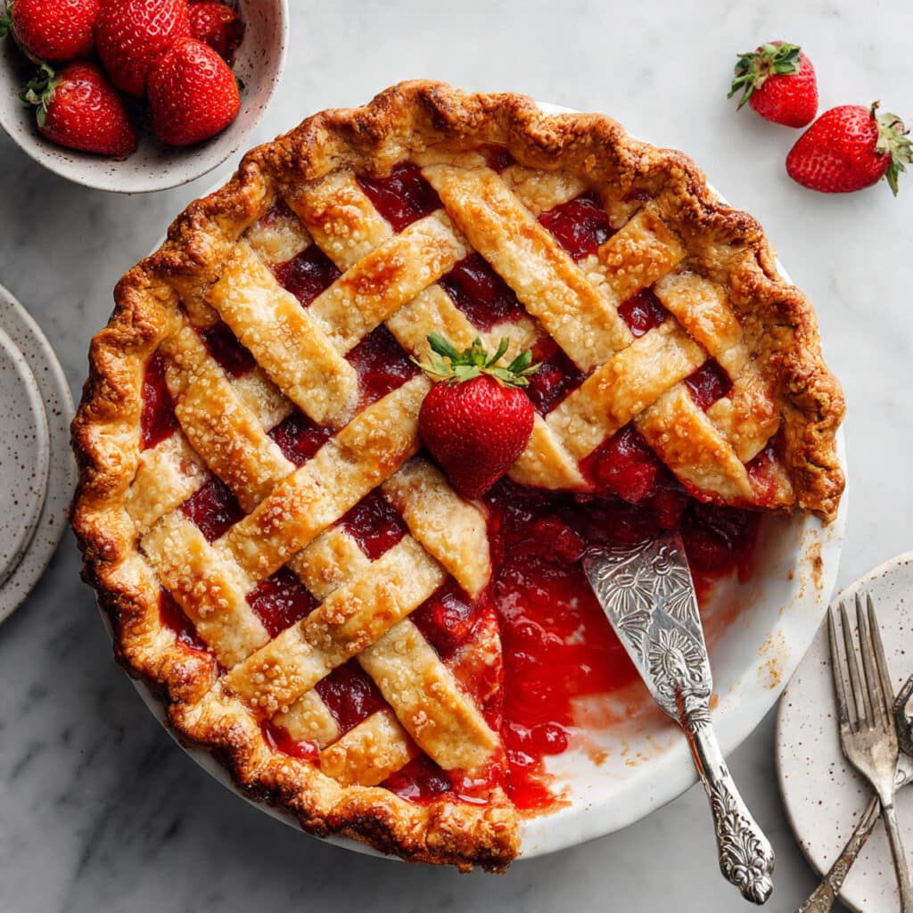 Strawberry Rhubarb Pie Recipe