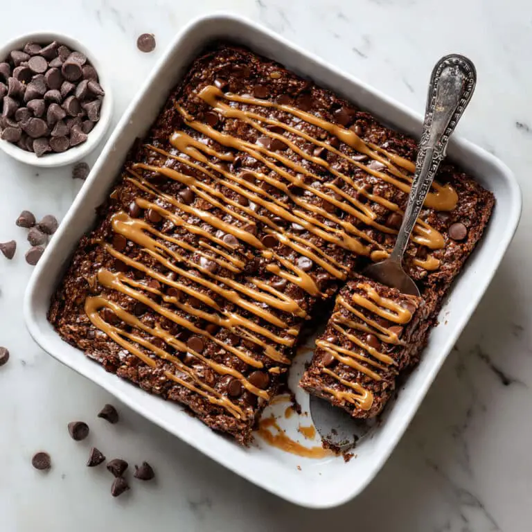 Chocolate Peanut Butter Baked Oatmeal Recipe
