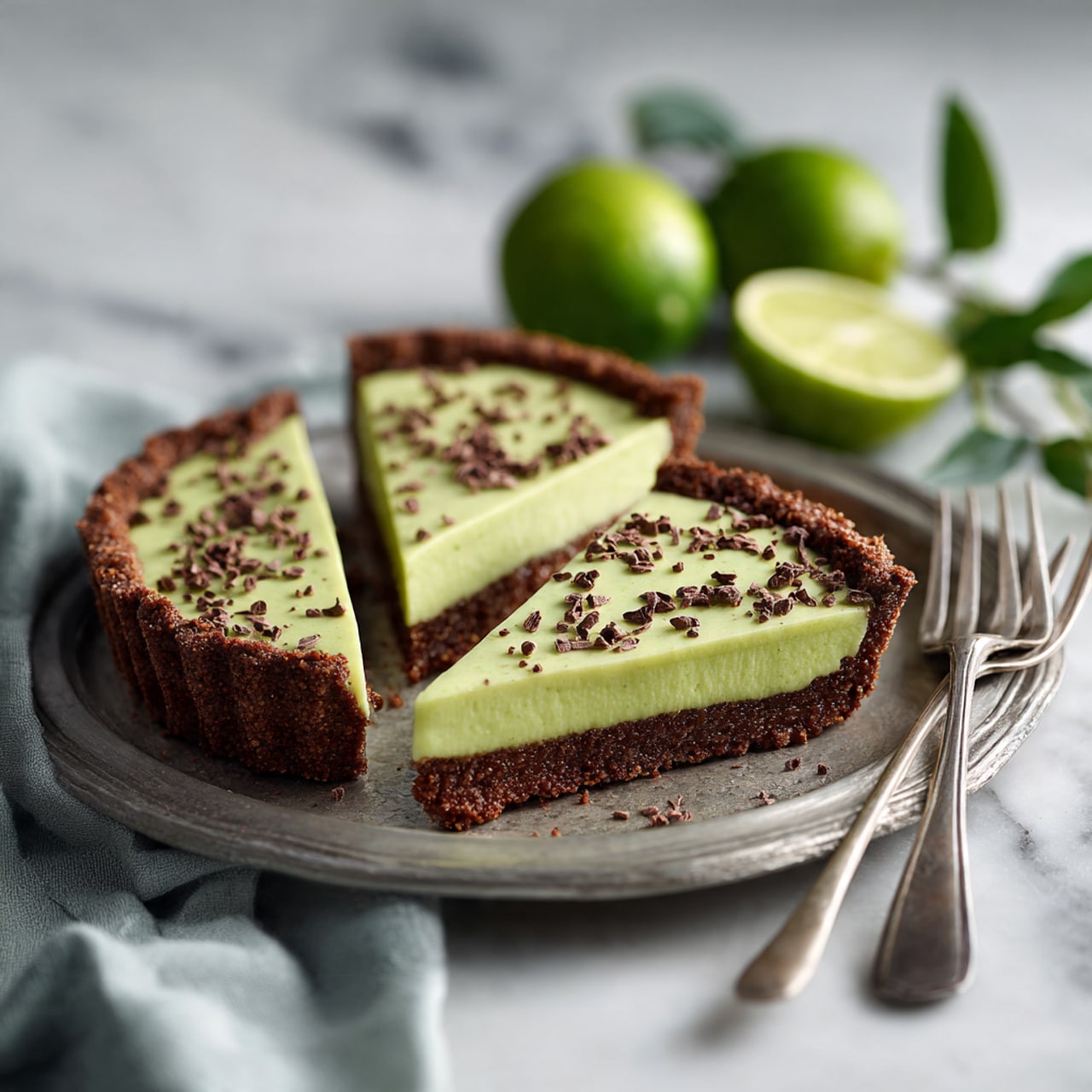 No Bake Lime Avocado Tart Recipe - Recipe Image