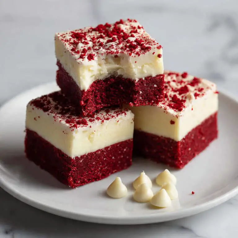 Red Velvet Fudge with Cream Cheese and White Chocolate Layer Recipe