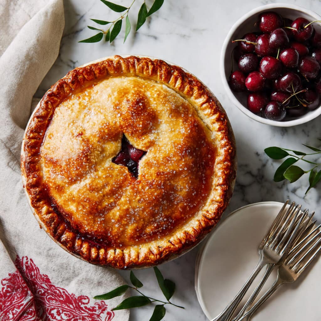 Sour Cherry Pie Recipe - Irresistibly Tangy and Flaky Dessert