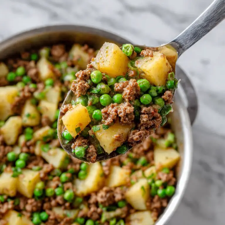 Curried Ground Beef with Peas and Potatoes Recipe