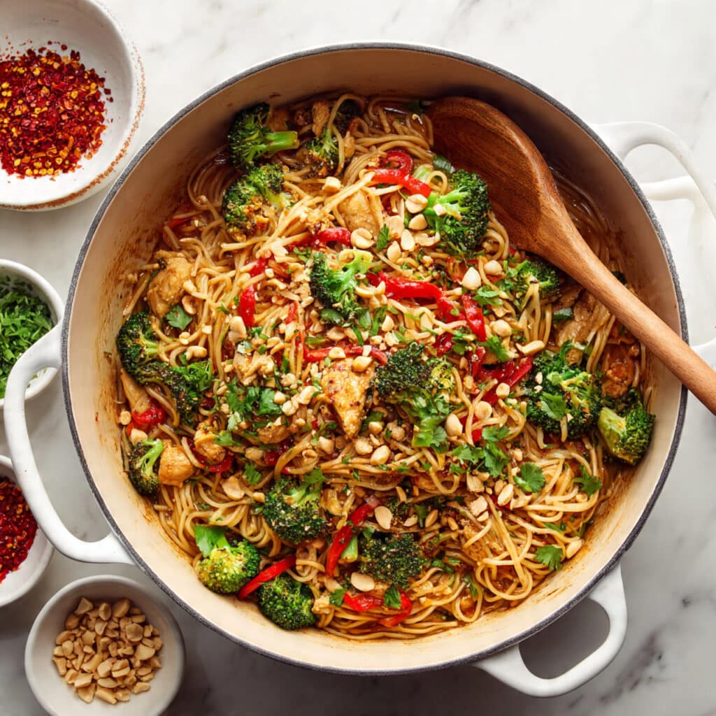 Peanut Chicken Stir Fry With Noodles Recipe